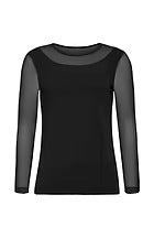 Anatomie KIM // Pima Cotton Long Sleeve Top w/ Mesh Sleeves