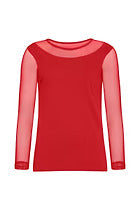 Anatomie KIM // Pima Cotton Long Sleeve Top w/ Mesh Sleeves