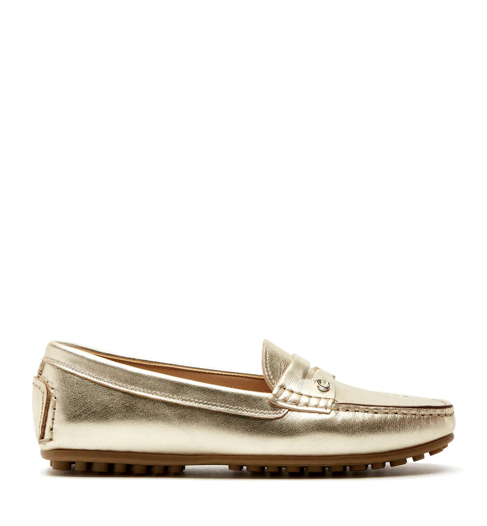 LC Pilar Gold Leather Loafer