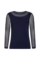 Anatomie KIM // Pima Cotton Long Sleeve Top w/ Mesh Sleeves