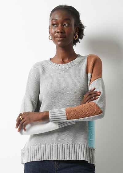 Zaket & Plover Intarsia Trim Sweater