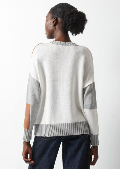 Zaket & Plover Intarsia Trim Sweater