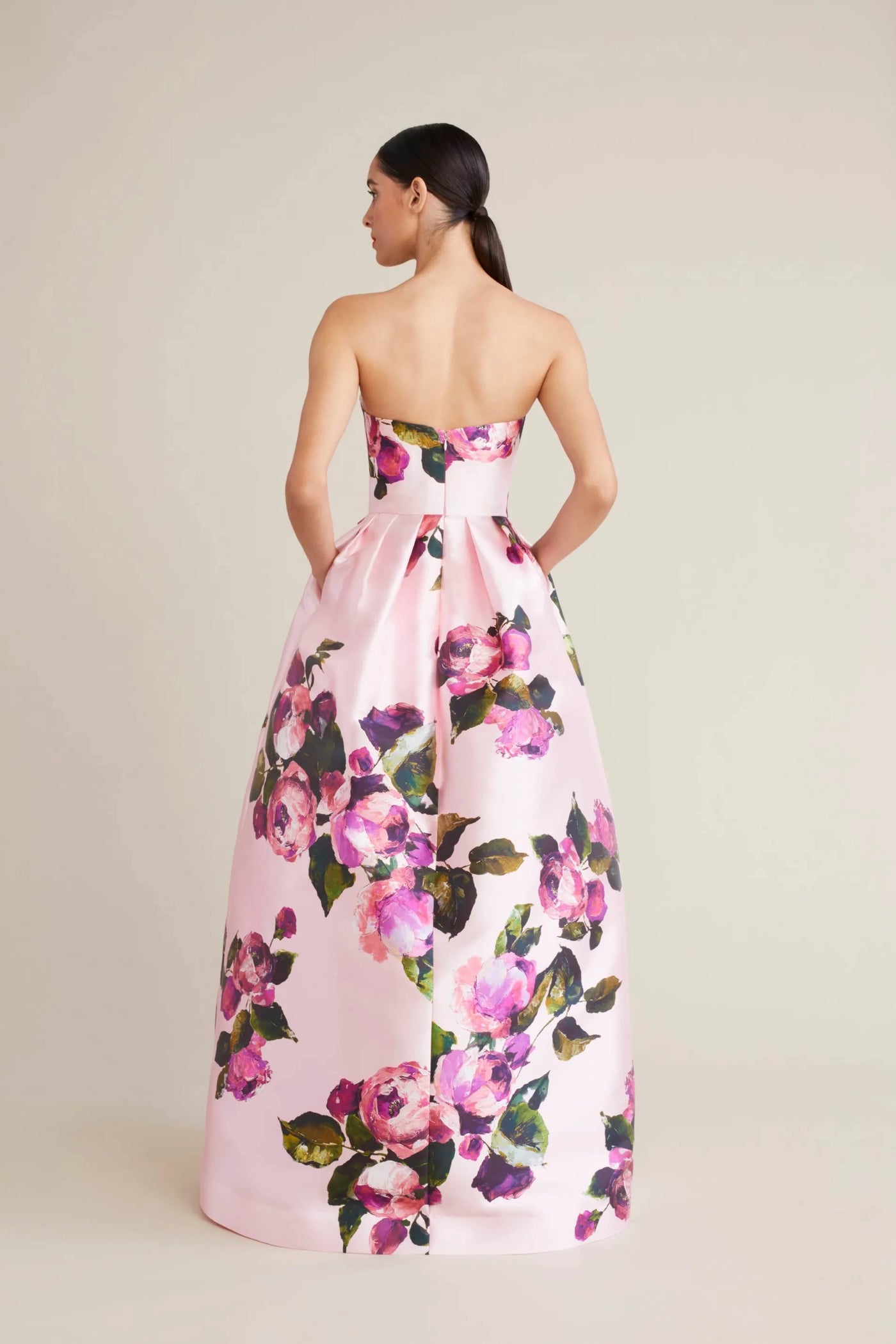 Audrey Brooks Strapless Bow Gown