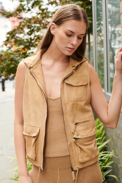 Greta Washed Suede Vest