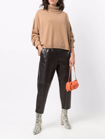 Leather Carrot Pants